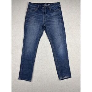Signature Levi Strauss Men's 36x29 Gold Label Regular Taper Blue Dark Wash Jeans